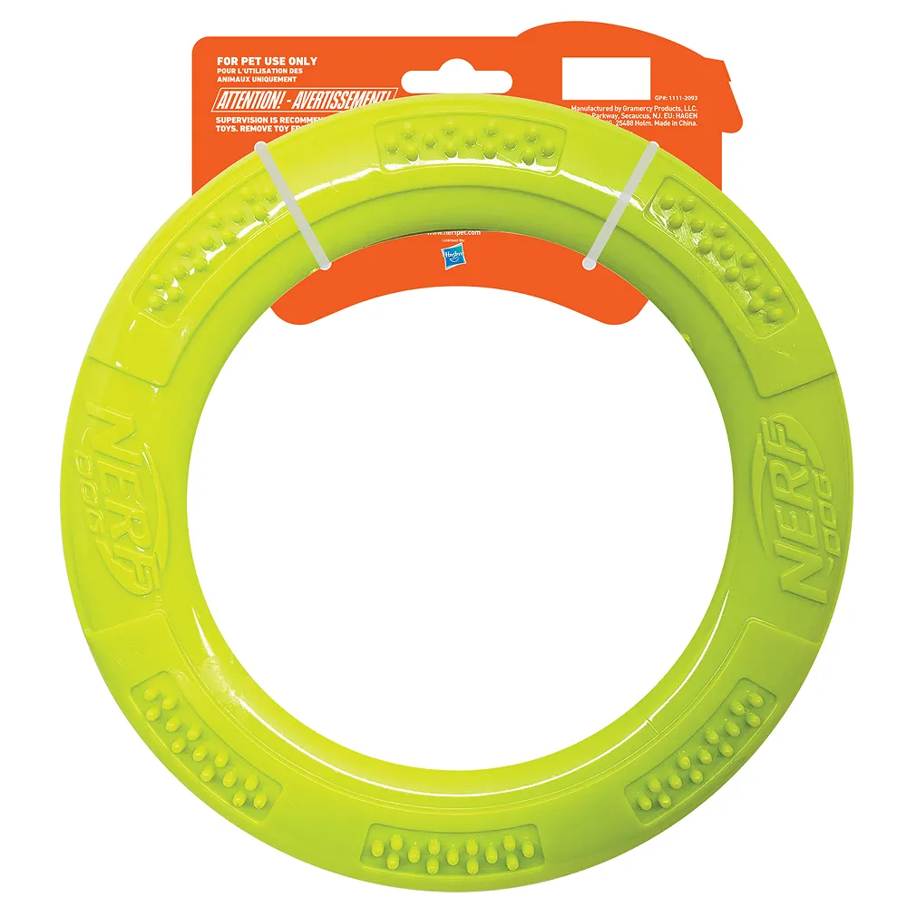 Nerf Dog Dental Tug Ring Toy for Dogs (Green)