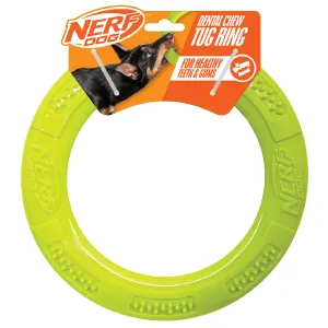 Nerf Dog Dental Tug Ring Toy for Dogs (Green)