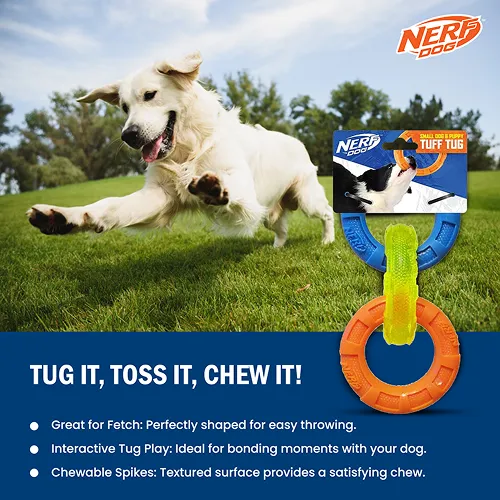 Nerf Dog EXO Translucent Spike 3 Rings Toy for Dogs (Blue/Green/Orange)