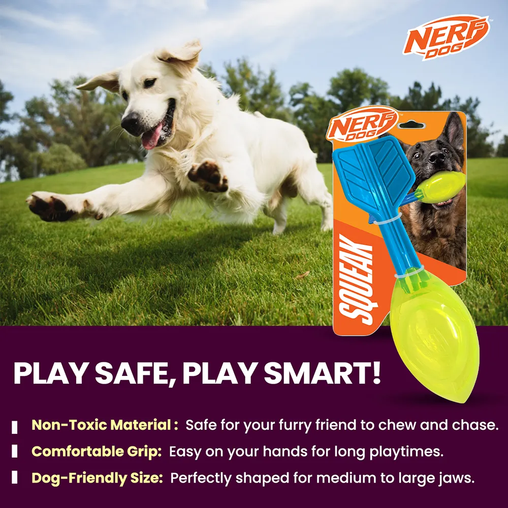 Nerf Dog Squeak Vortex Chew Toy for Dogs (Blue/Green)