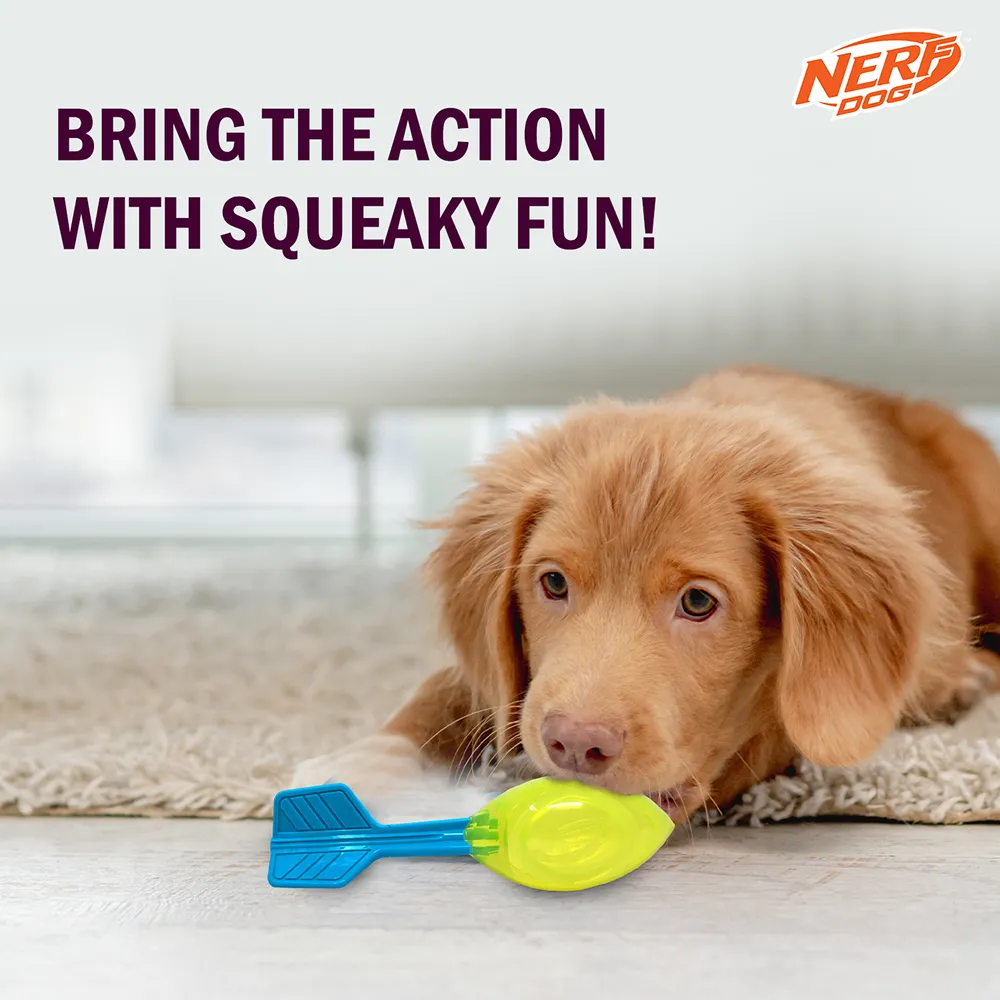 Nerf Dog Squeak Vortex Chew Toy for Dogs (Blue/Green)