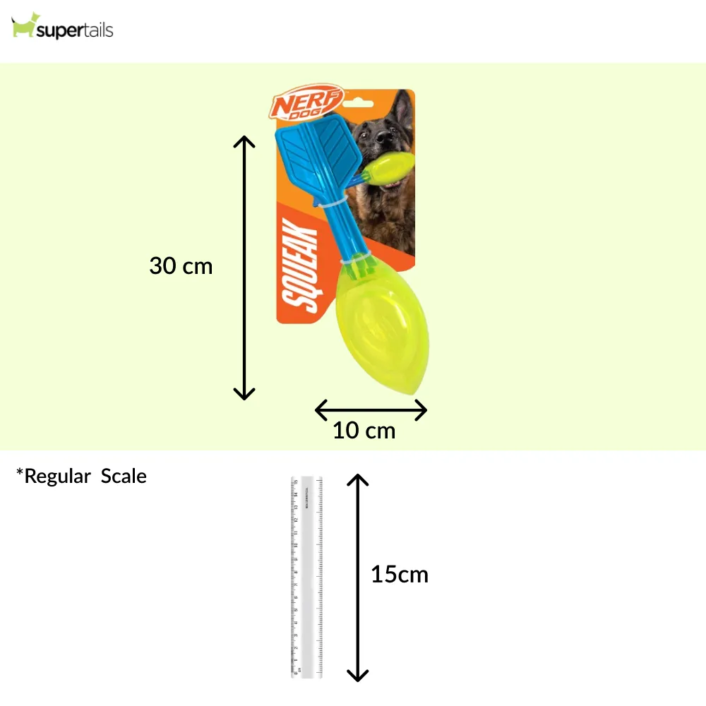 Nerf Dog Squeak Vortex Chew Toy for Dogs (Blue/Green)