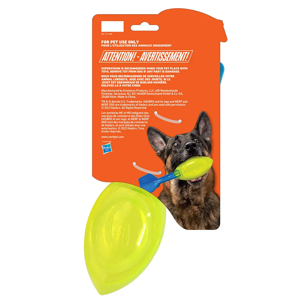 Nerf Dog Squeak Vortex Chew Toy for Dogs (Blue/Green)