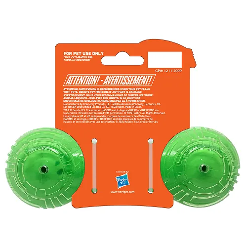 Nerf Dog Super Scent Meat Barbell Interactive Toy for Dogs (Green)
