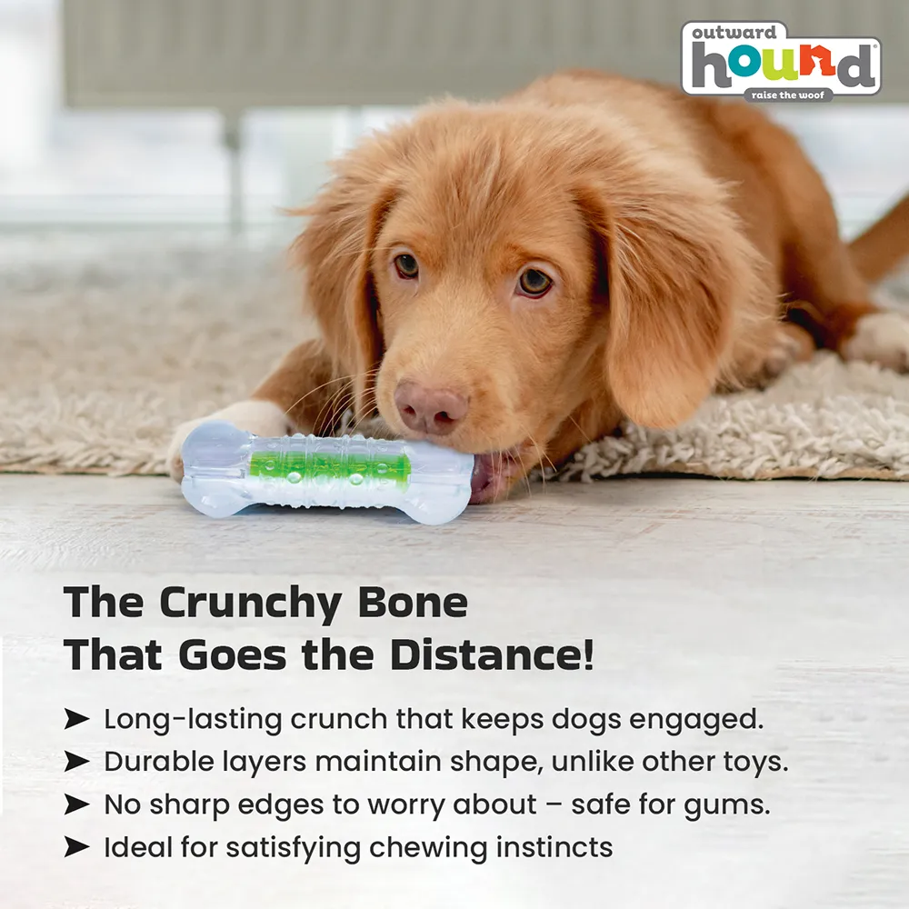 Outward Hound Crunchcore Bone Chew Toy for Dogs