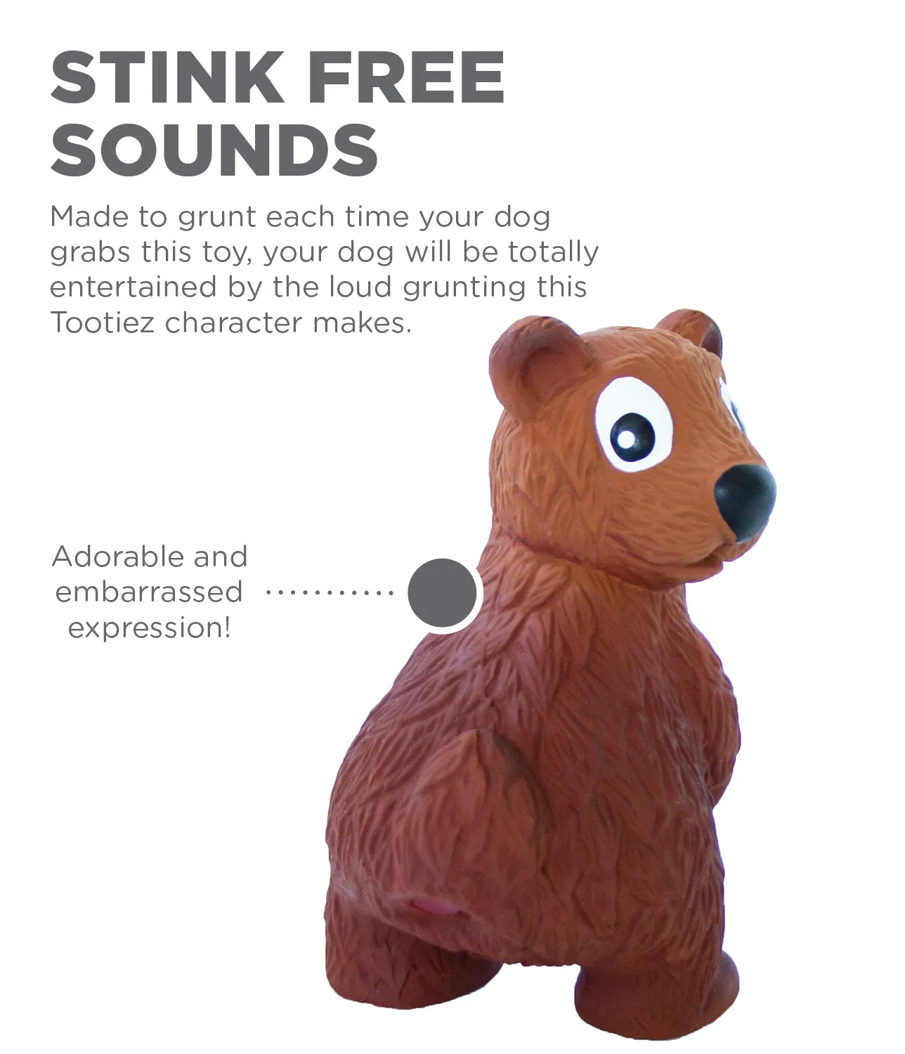 Outward Hound Tootiez Bear Latex Rubber Chew Toy for Dogs