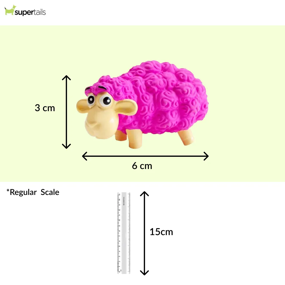 Outward Hound Tootiez Sheep Latex Rubber Toy for Dogs (Pink)
