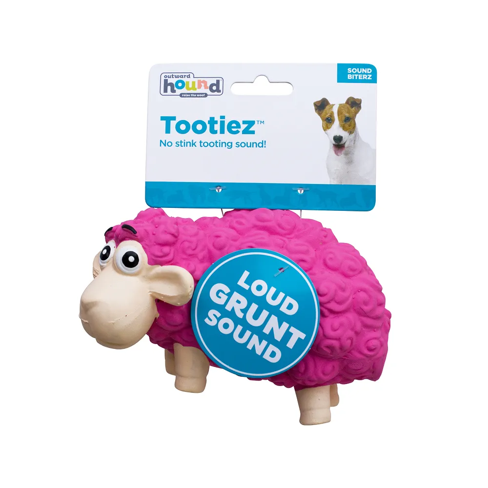 Outward Hound Tootiez Sheep Latex Rubber Toy for Dogs (Pink)