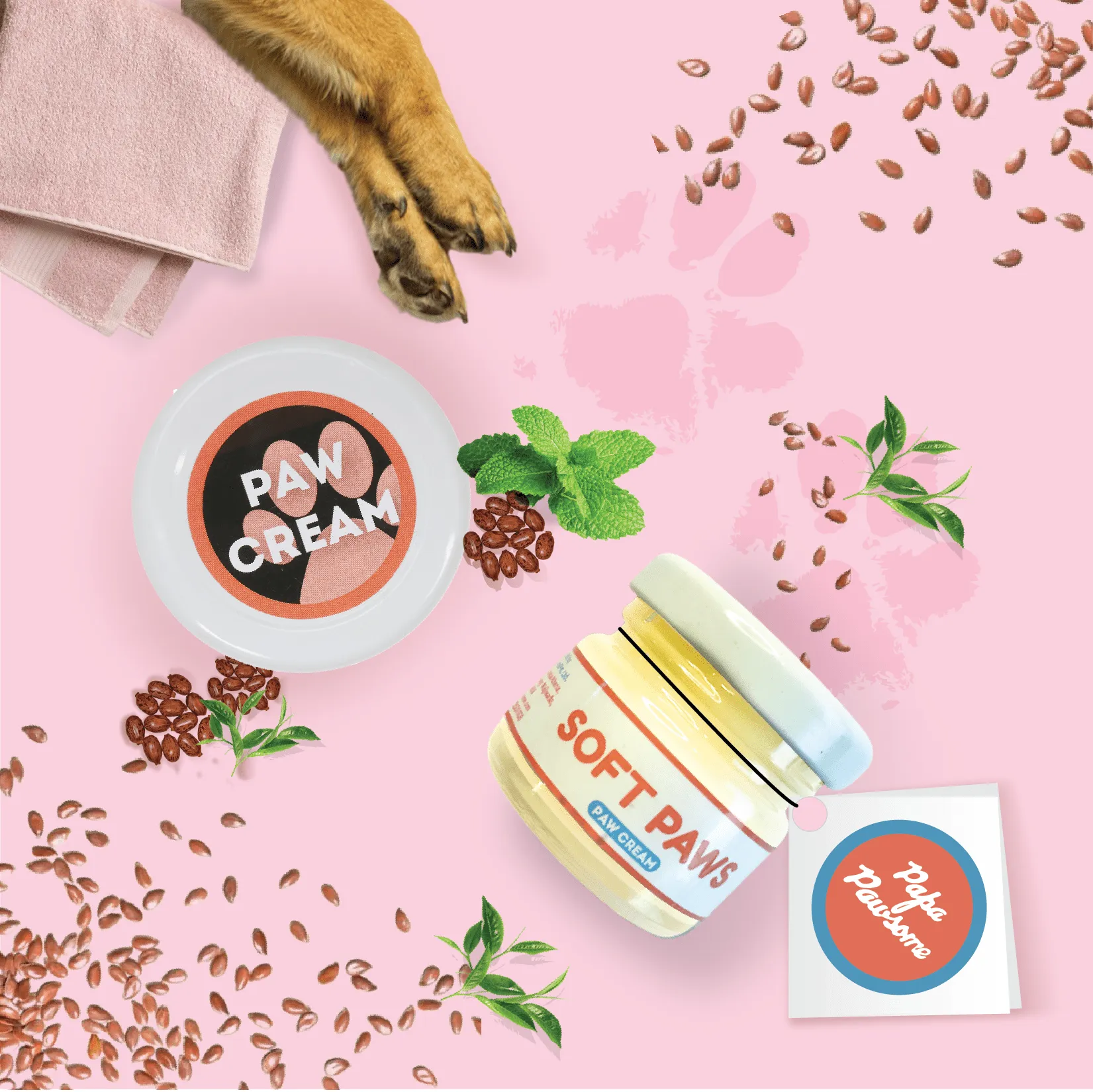 Papa Pawsome Soft Paws 100% Natural Paw Cream for Dogs