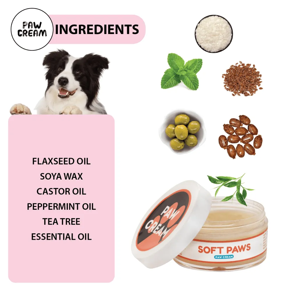 Papa Pawsome Soft Paws 100% Natural Paw Cream for Dogs