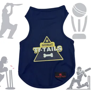 Pawgy Pets Gujarat Ti Tails ipl Jersey for Dogs and Cats