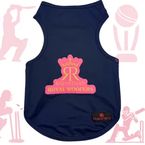 Pawgy Pets Rajasthan Royal Woofers ipl Jersey for Dogs and Cats