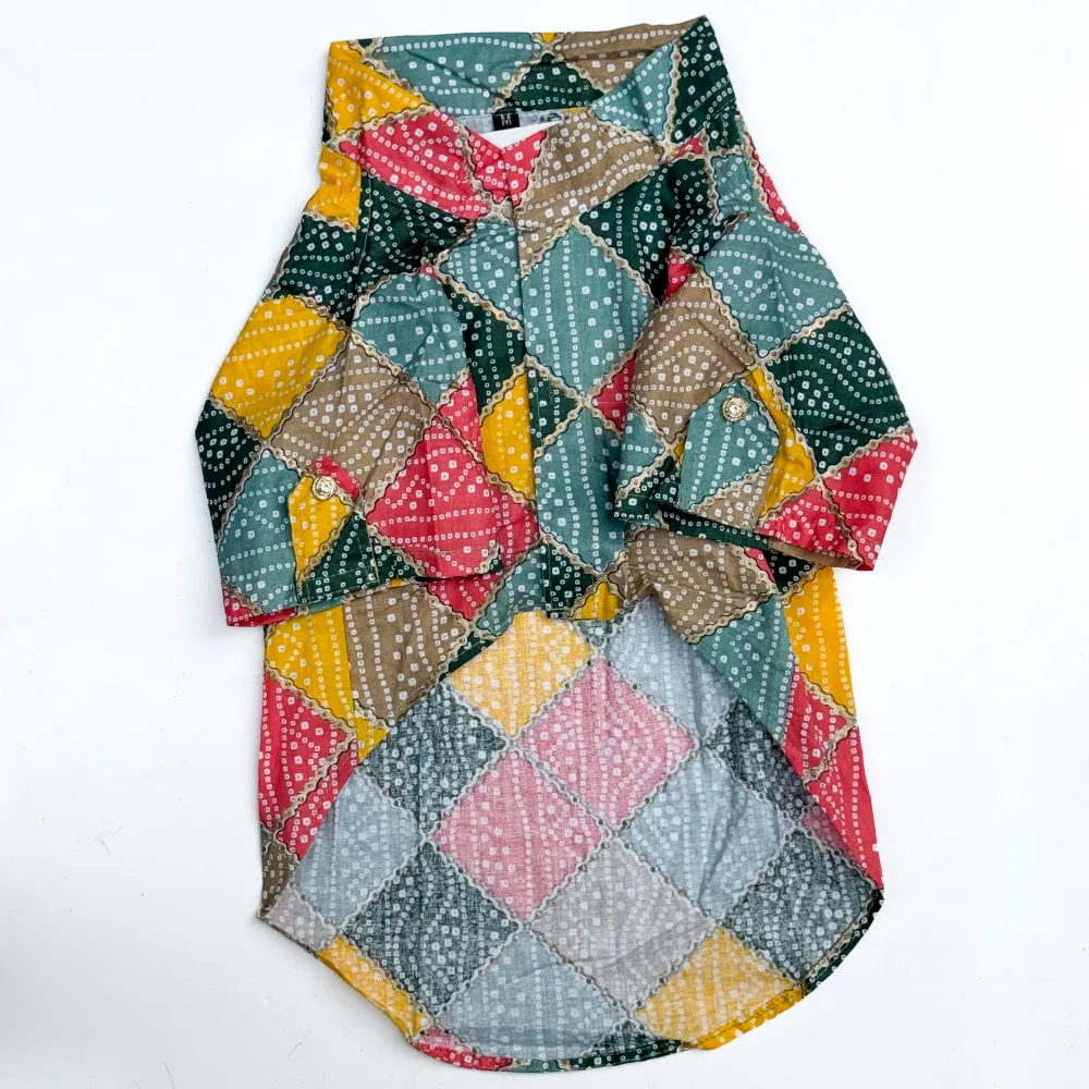 Pawgypets Bandani Kurta for Dogs and Cats (Multi Color)