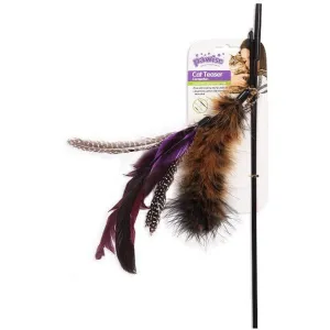PAWISE  cat teaser, 95cm, with connection pole and 3 pcs toy Pets Qatar