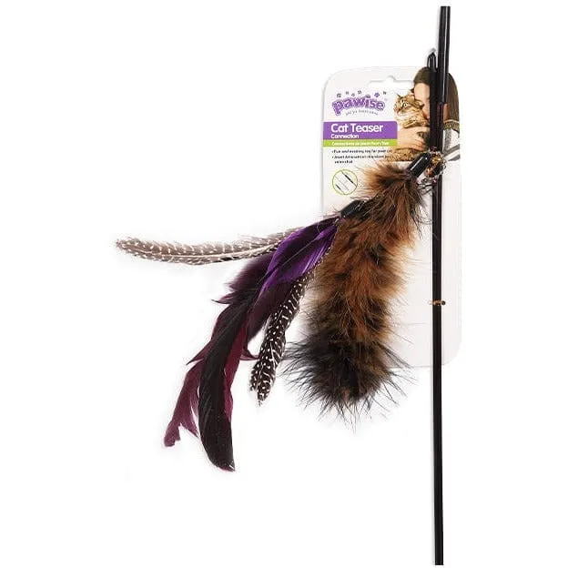 PAWISE  cat teaser, 95cm, with connection pole and 3 pcs toy Pets Qatar