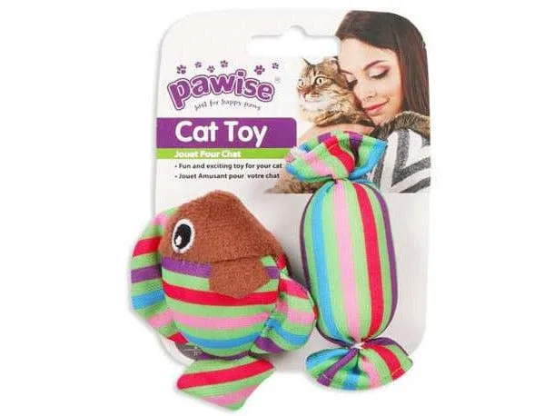 PAWISE Fish &Candy Cat Toy Pets Qatar
