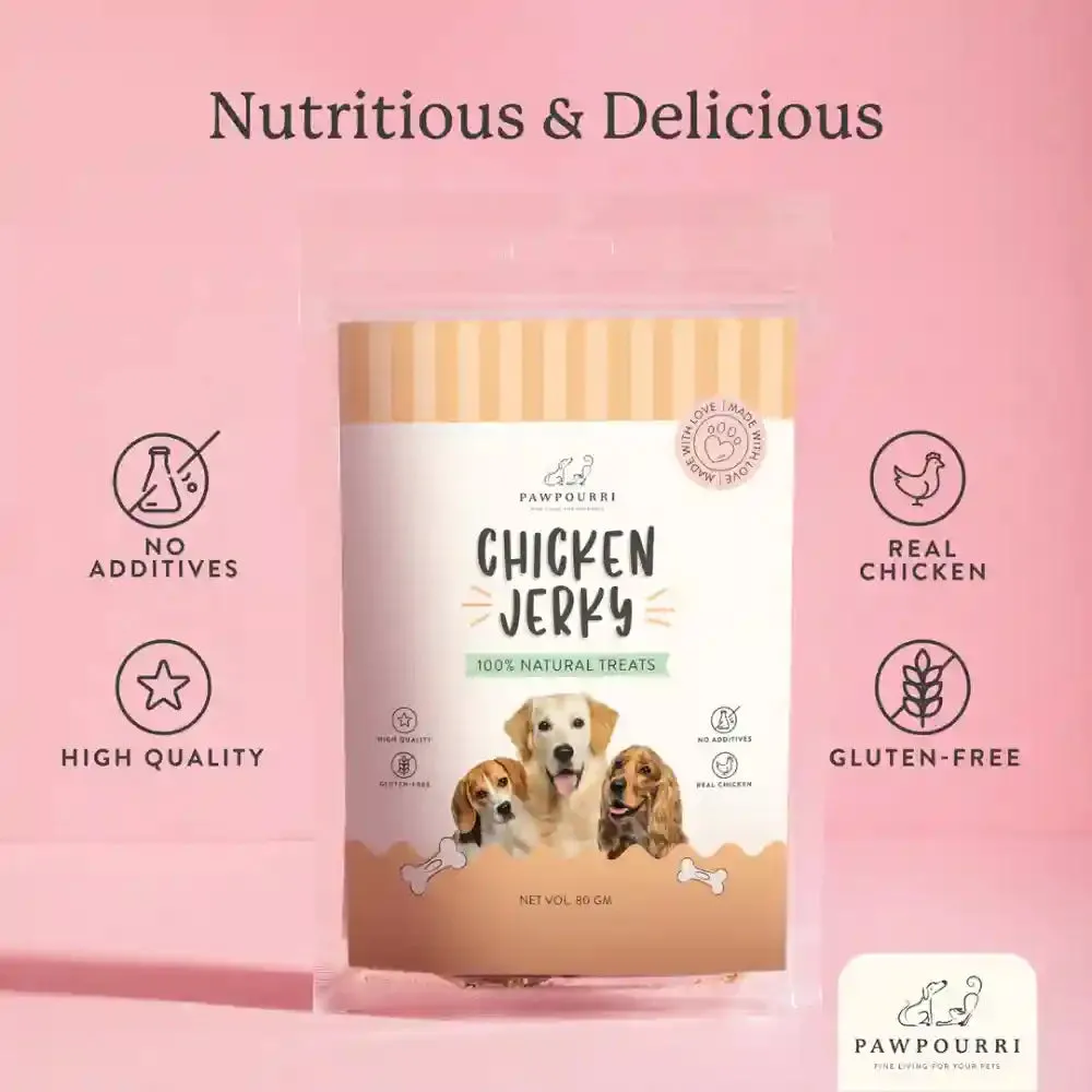 Pawpourri 100% Natural Chicken Jerky Dog Treat