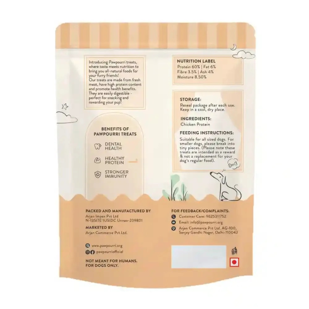 Pawpourri 100% Natural Chicken Jerky Dog Treat