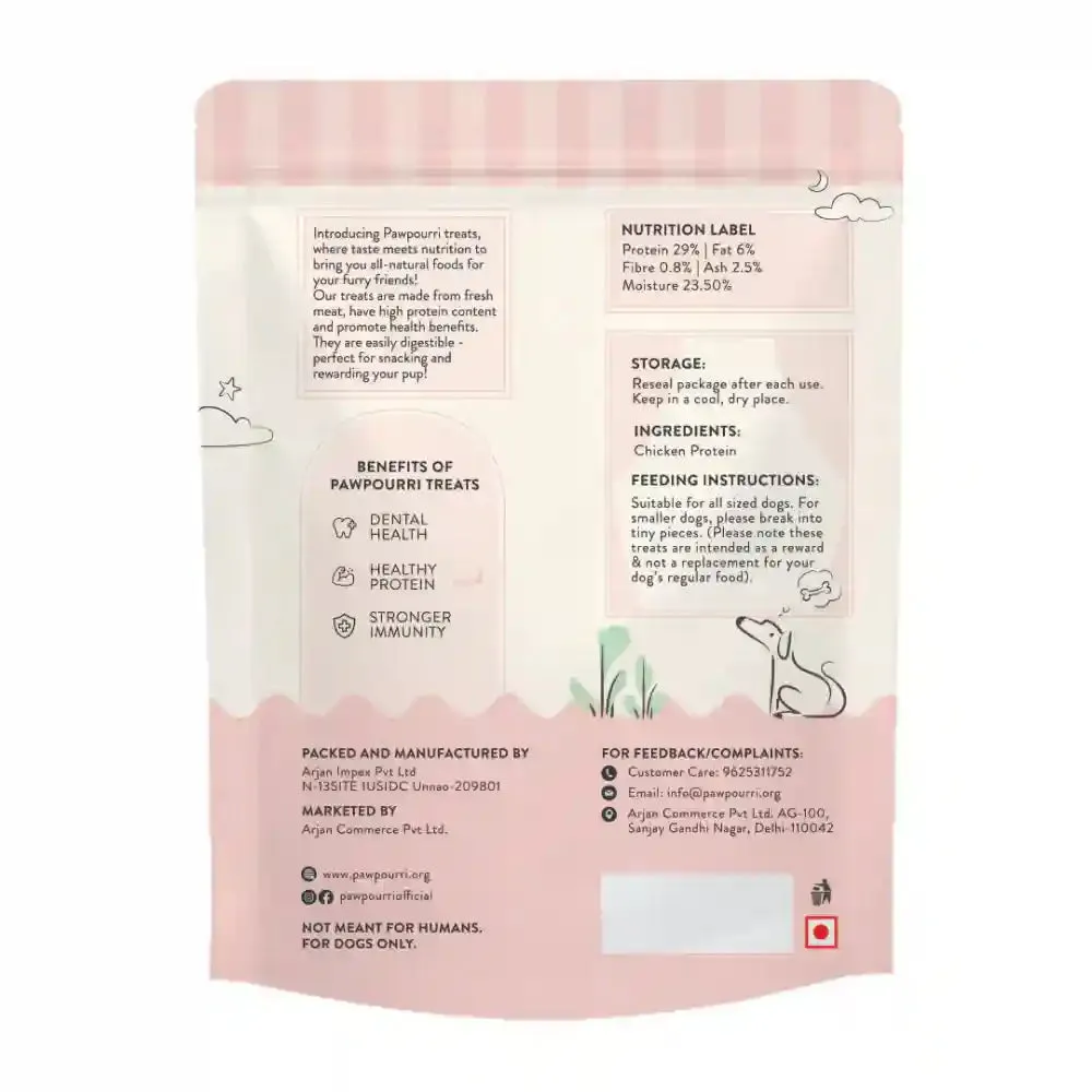 Pawpourri 100% Natural Chicken Jerky Soft Dog Treat