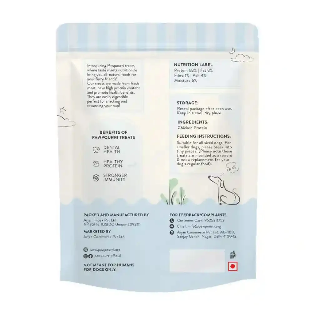 Pawpourri 100% Natural Chicken Neck Jerky Dog Treat