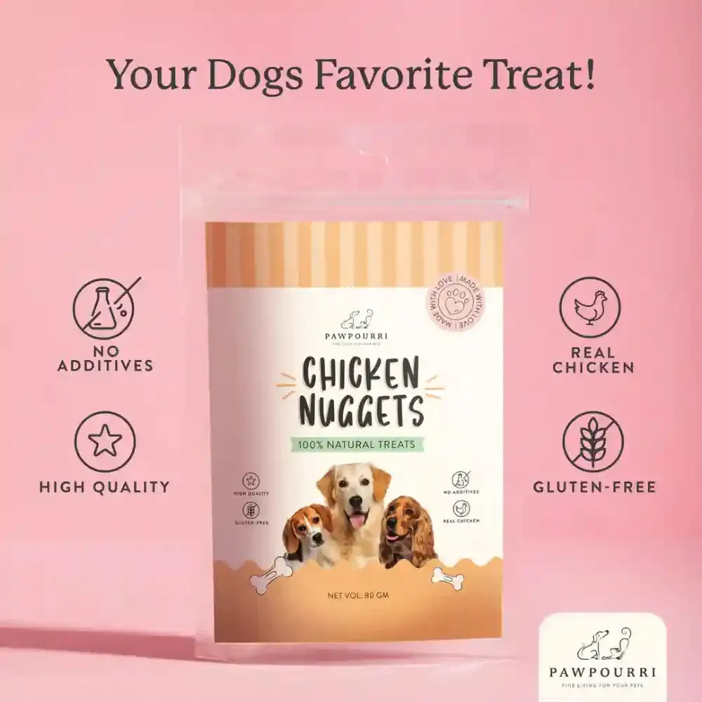 Pawpourri 100% Natural Chicken Nuggets Dog Treat