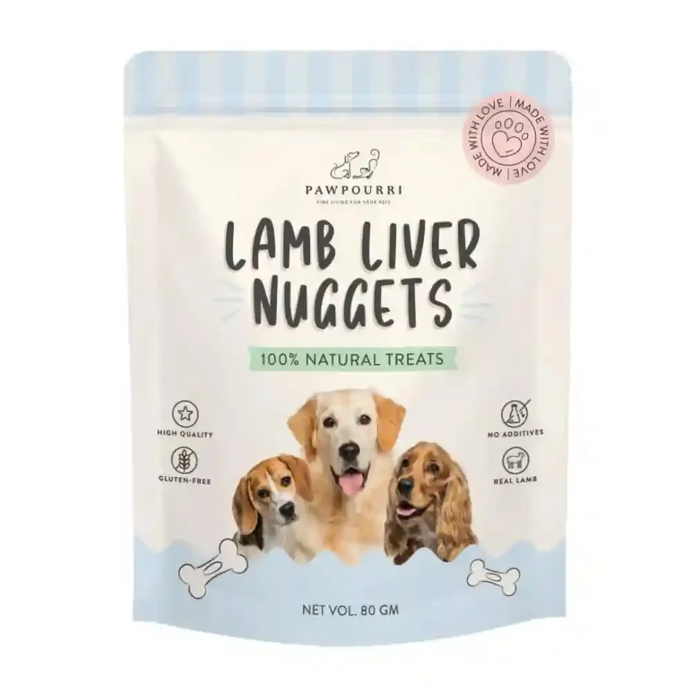 Pawpourri 100% Natural Lamb Liver Nuggets Dog Treat