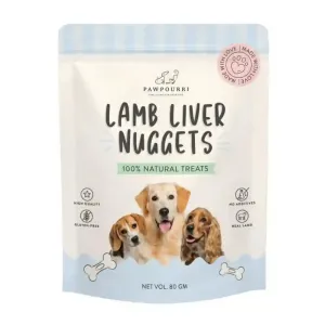 Pawpourri 100% Natural Lamb Liver Nuggets Dog Treat