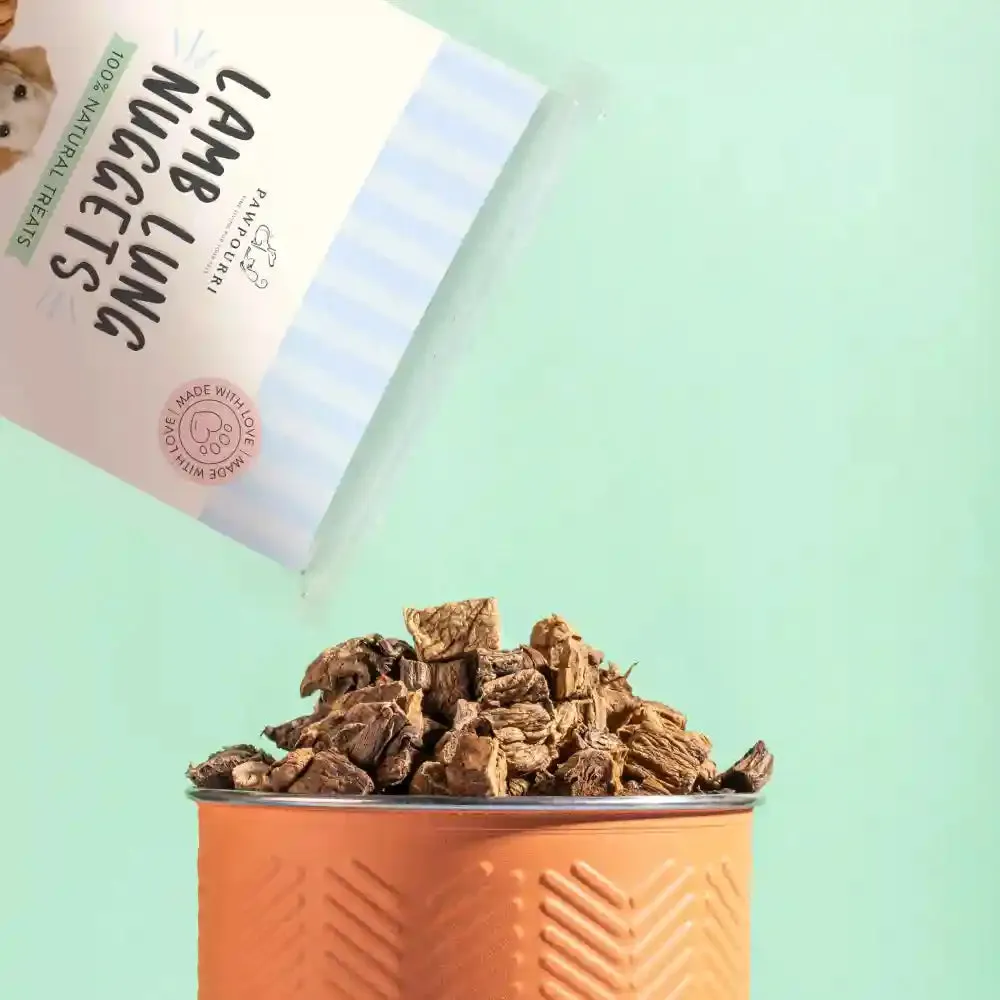 Pawpourri 100% Natural Lamb Lung Nuggets Dog Treat