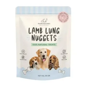 Pawpourri 100% Natural Lamb Lung Nuggets Dog Treat