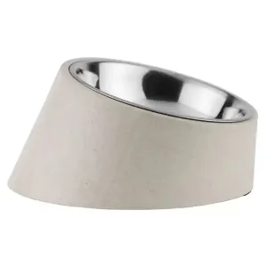 Pawpourri Sustainable Tilted Bowl for Dogs (Off White)