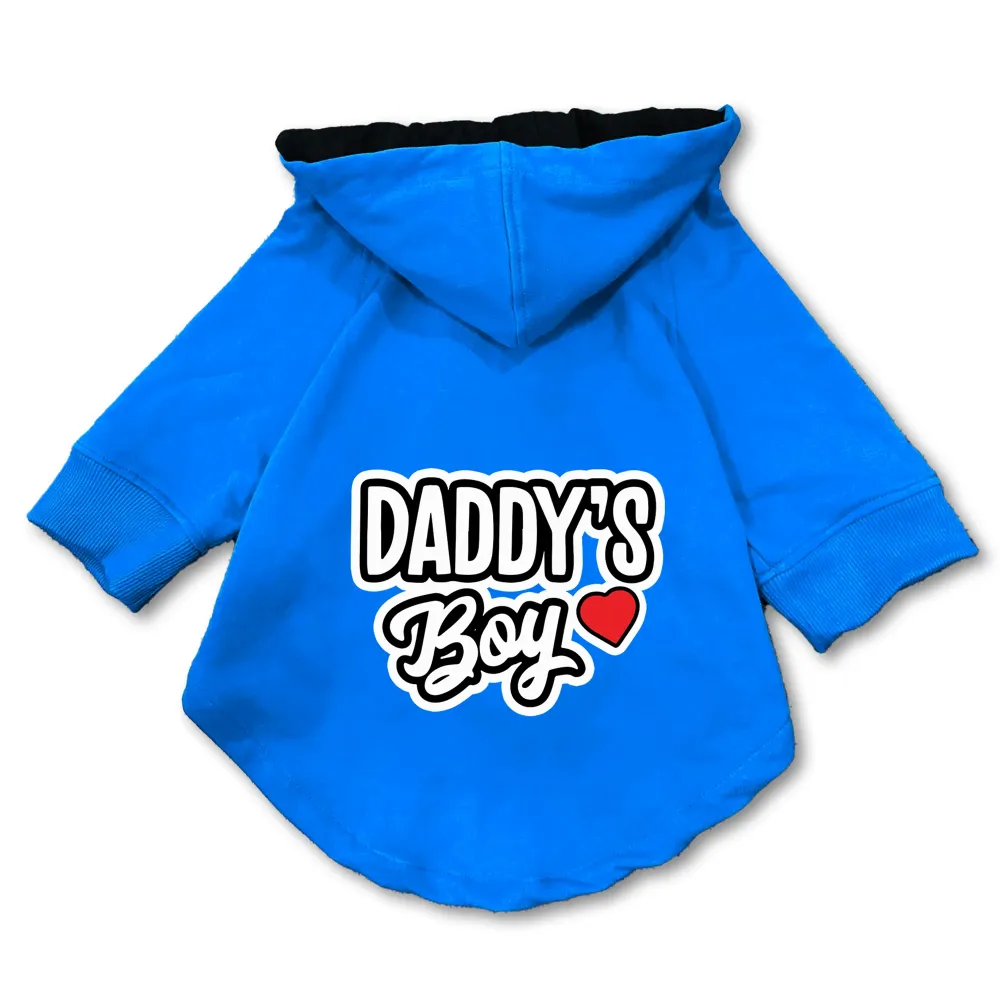 Pawsindia Daddy's Boy Hoodie for Dogs (Blue)