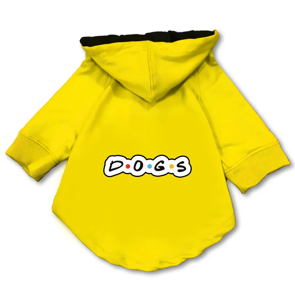 Pawsindia D.O.G.S Hoodie for Dogs (Yellow)