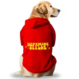 Pawsindia Dopamine Dealer Hoodie for Dogs (Red)