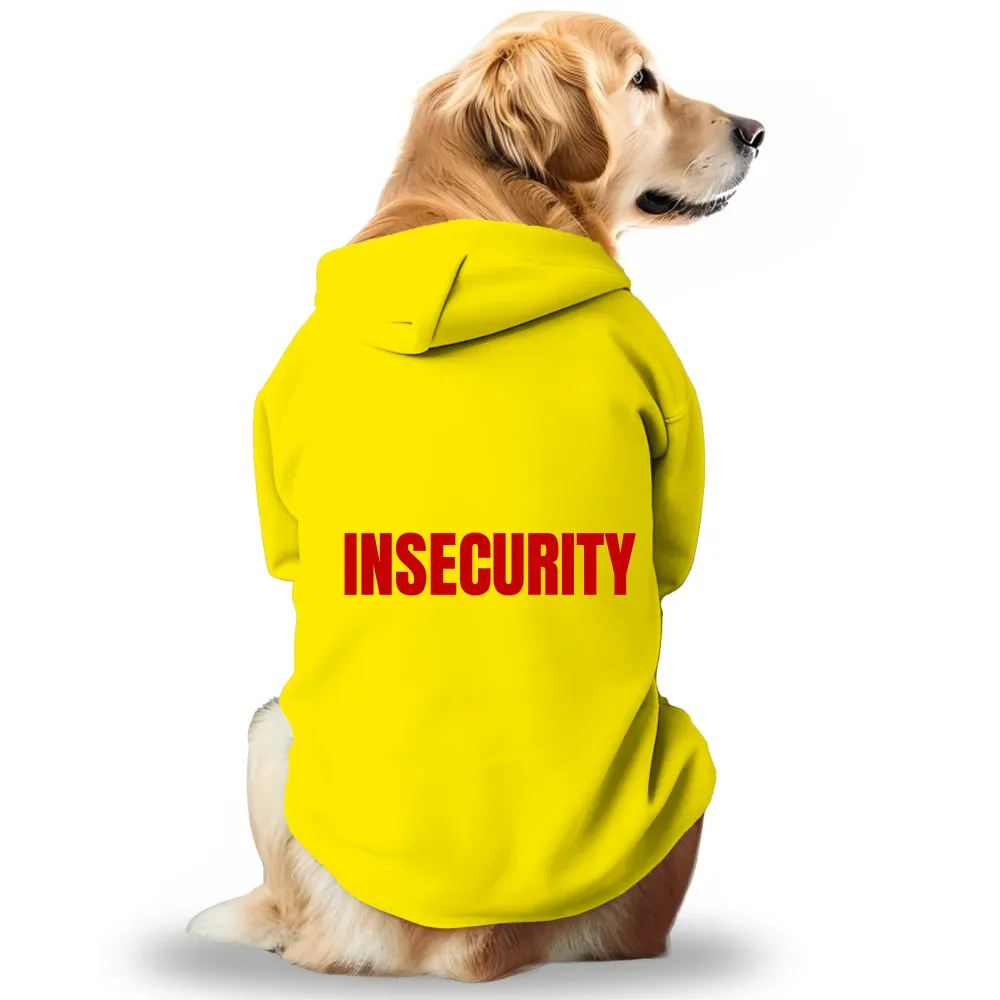 Pawsindia Insecurity Hoodie for Dogs (Yellow)
