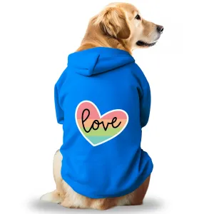 Pawsindia Love Hoodie for Dogs (Blue)