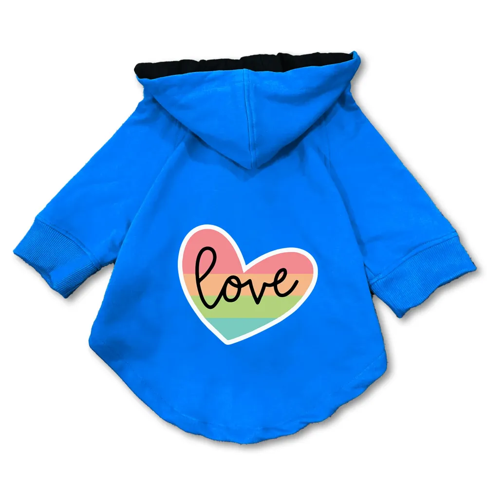 Pawsindia Love Hoodie for Dogs (Blue)
