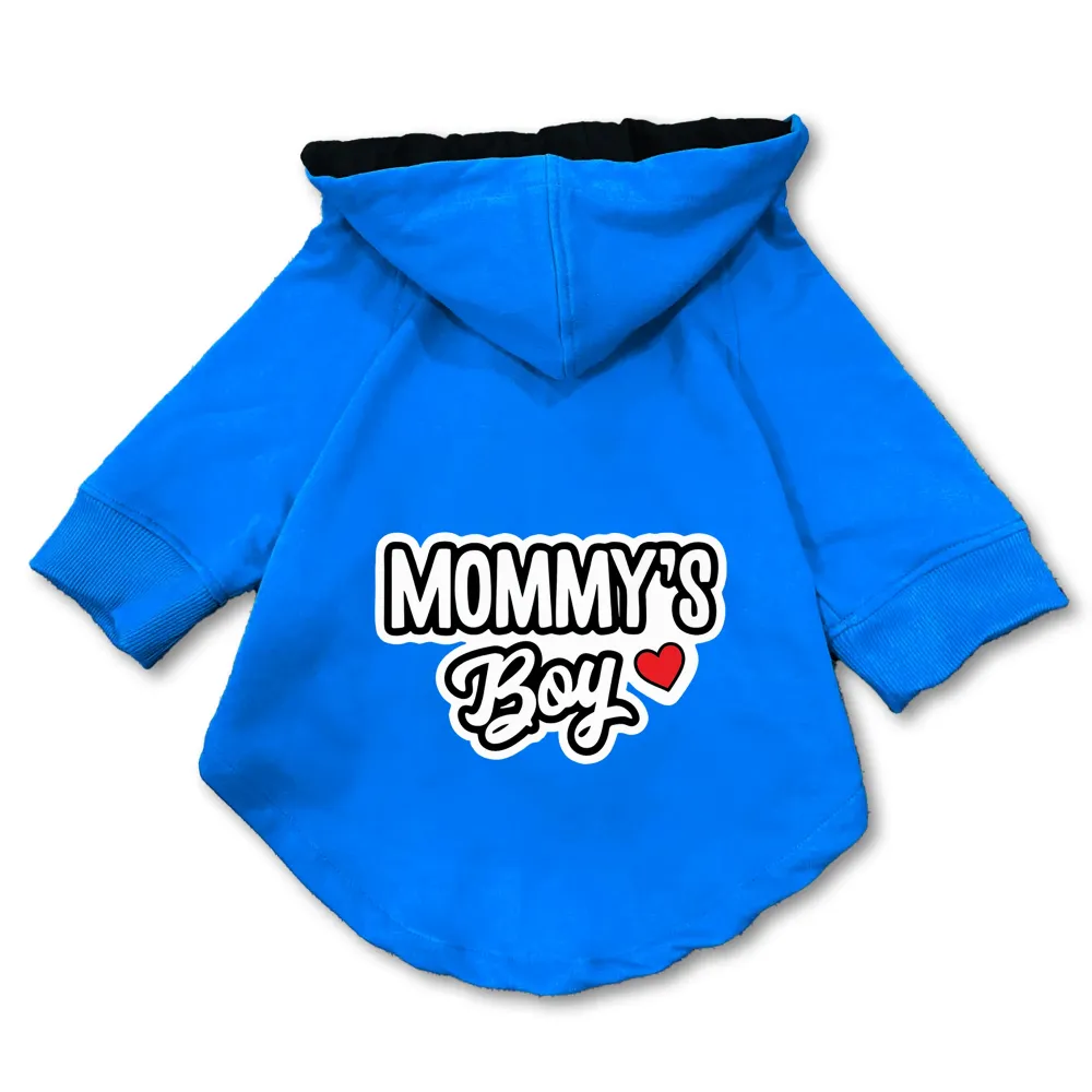 Pawsindia Mommy's Boy Hoodie for Dogs (Blue)
