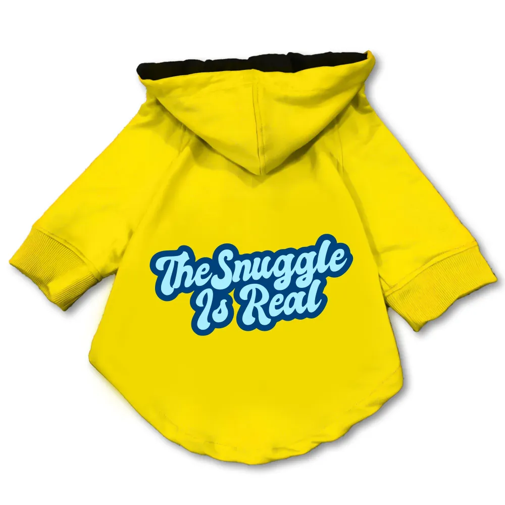 Pawsindia Snuggle is Real Hoodie for Dogs (Yellow)