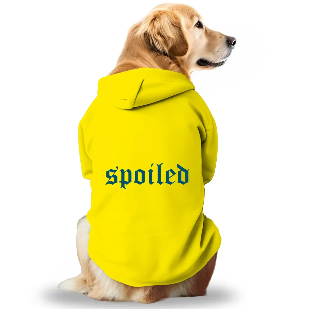 Pawsindia Spoiled Hoodie for Dogs (Yellow)