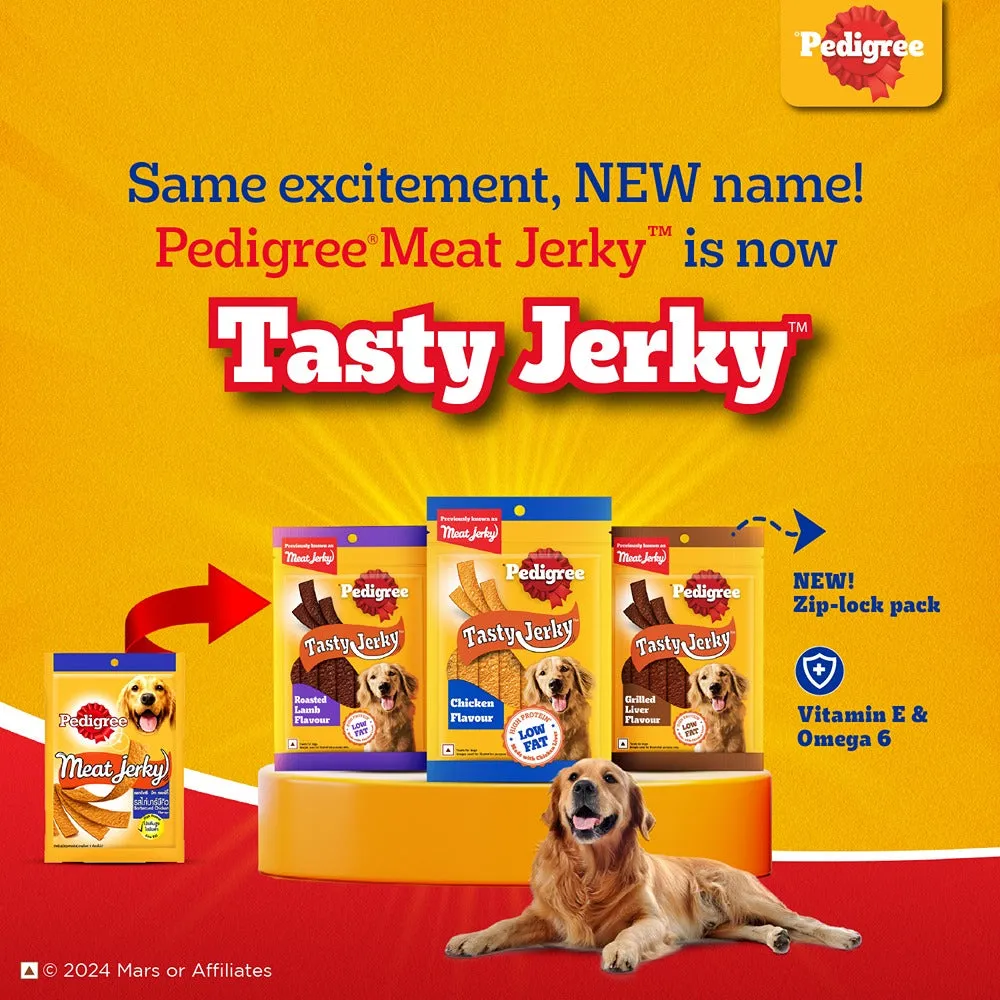 Pedigree Dentastix Oral Care for Adult (Large Breed of 25 kg ) and Grilled Liver Tasty Jerky Dog Treats Combo