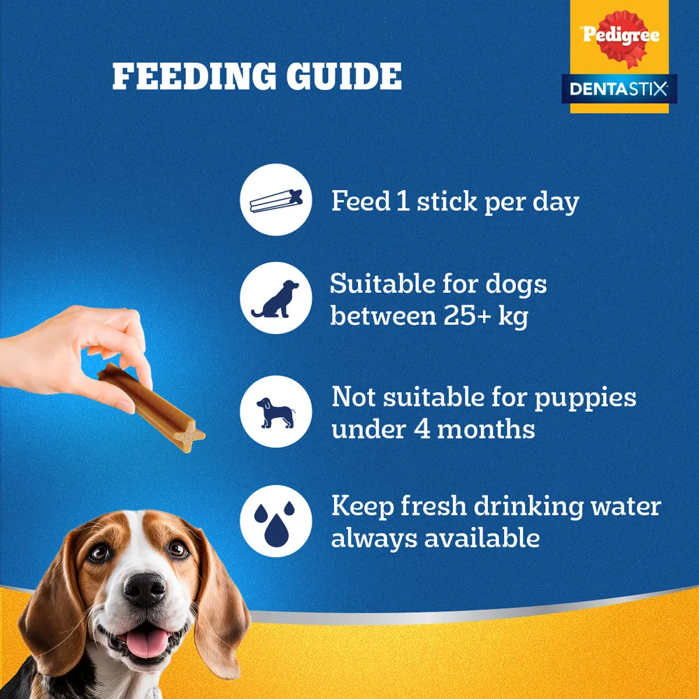 Pedigree Dentastix Oral Care for Adult (Small Breed of 5 to 10 kg) and Pedigree Chicken & Liver Flavour Tasty Jerky Dog Treats Combo