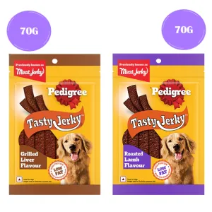 Pedigree Grilled Liver and Roasted Lamb Tasty Jerky Dog Treat Combo