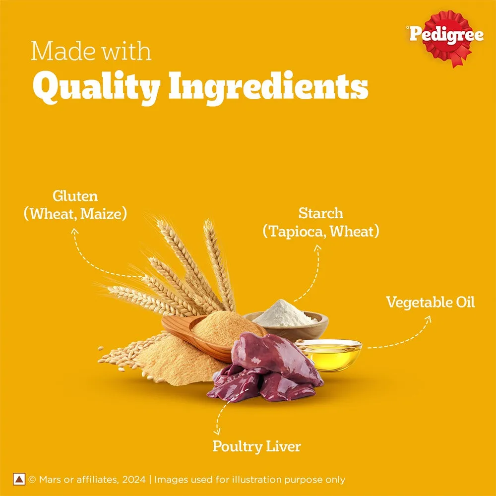 Pedigree Ranchos Super Bones Chicken & Milk, Spiral Wrap Chicken & Smokey Lamb and Roasted Lamb Tasty Jerky Dog Treats Combo
