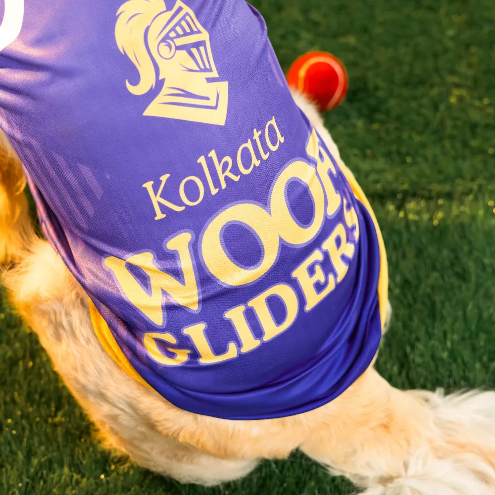 Pet Set Go Kolkata Woof Gliders IPL Jersey for Dogs (Purple)
