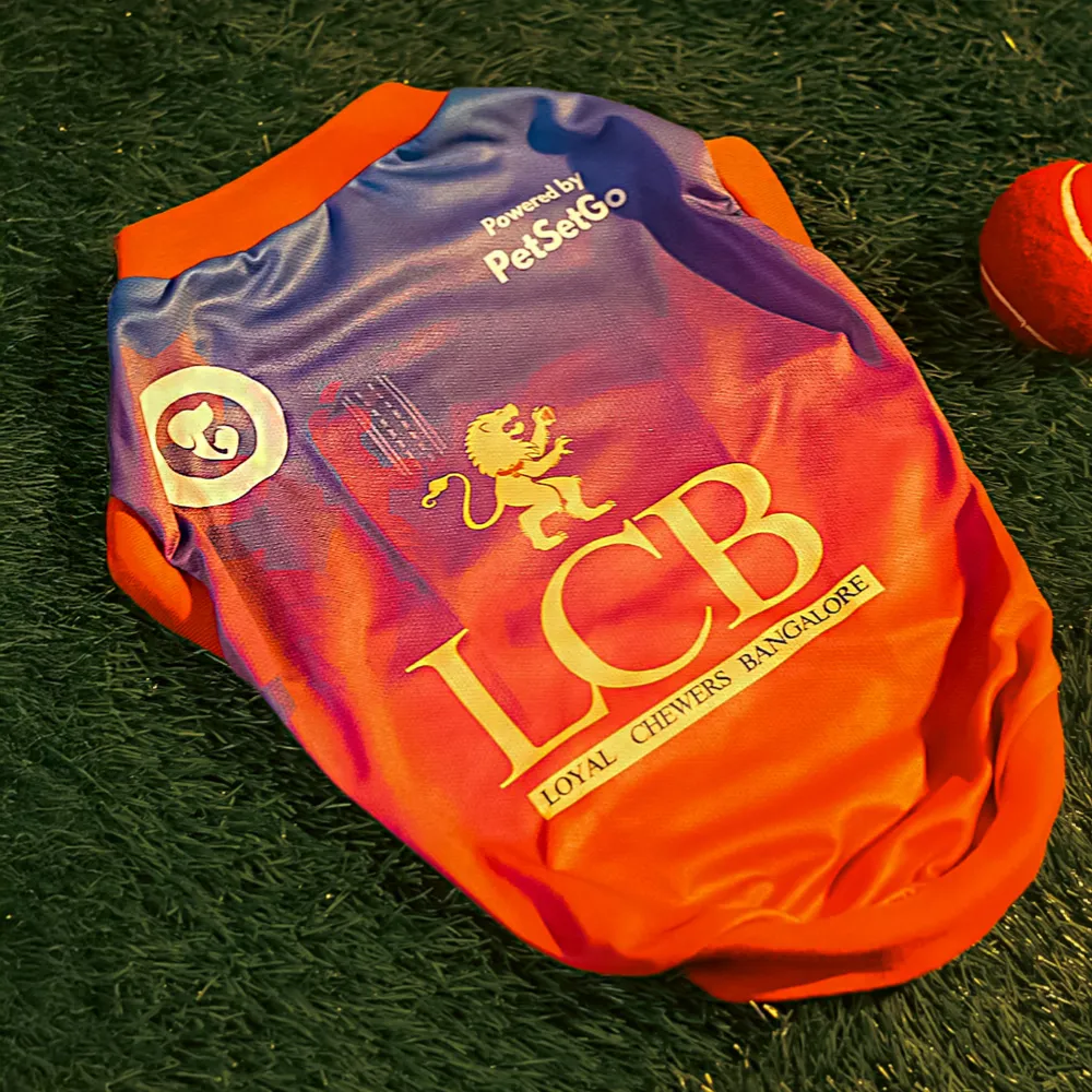 Pet Set Go Loyal Chewers Bangalore IPL Jersey for Dogs (Red)