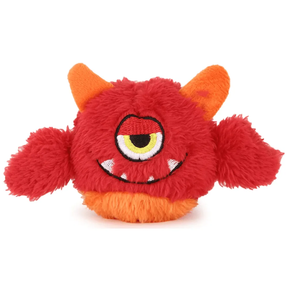 Pet Vogue Bone Rubber & Basil Plush Monster Ball with Squeaker Dog Combo