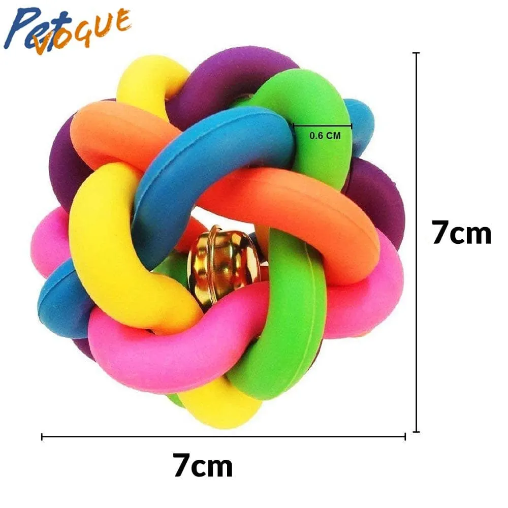 Pet Vogue Bouncy Rubber Ball & Skatrs Rope Ball Chew Toy Dog Combo