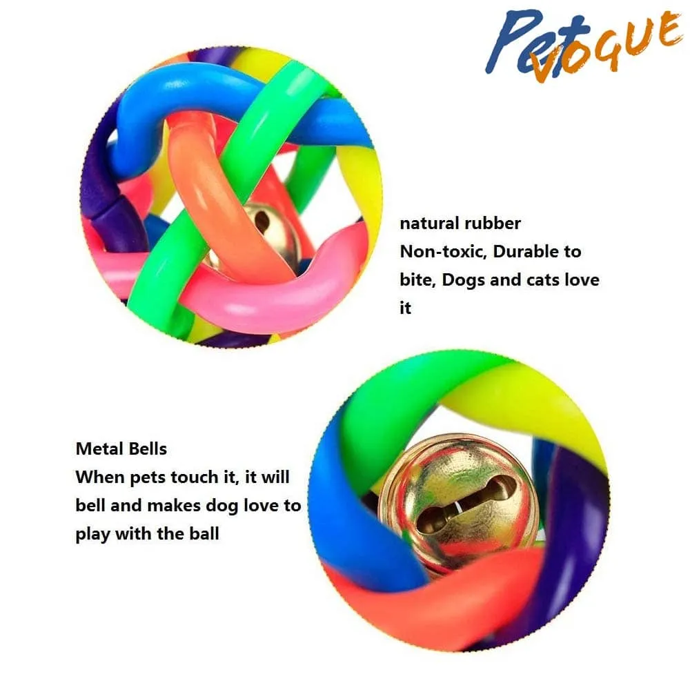 Pet Vogue Bouncy Rubber Ball & Skatrs Rope Ball Chew Toy Dog Combo