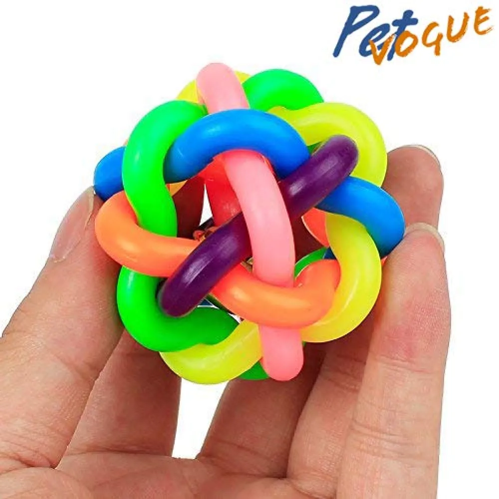 Pet Vogue Bouncy Rubber Ball & Skatrs Rope Ball Chew Toy Dog Combo