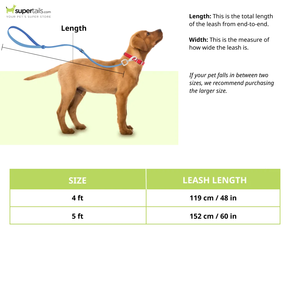 Pet Vogue Shock Proof Hands-Free Dog Leash for Medium and Large Dogs (5ft)